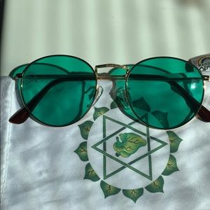 green sunglasses